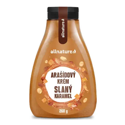 Allnature Arašídový krém - slaný karamel 260 g (Praktické balení) - Allnature