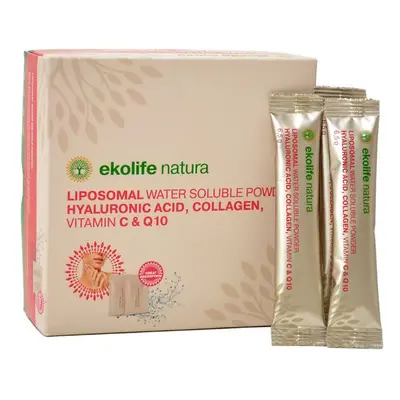 Ekolife natura Liposomal Hyaluronic Acid, Collagen, Vitamin C and Q10 15 x 6,5g - Ekolife Natura