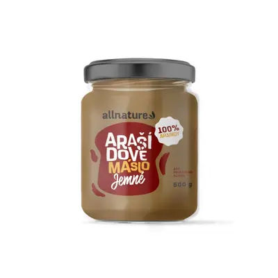 Allnature Arašídové máslo jemné 500 g - Allnature