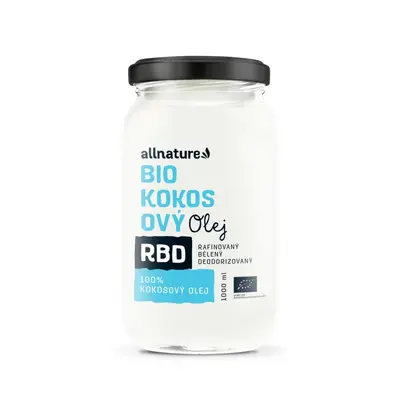 Allnature RBD Kokosový olej BIO - bez vůně 1000 ml - Allnature