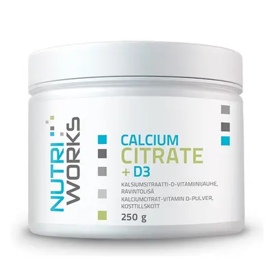 NutriWorks Calcium Citrate + D3 250g (Vápník + vitamín D3) - NutriWorks