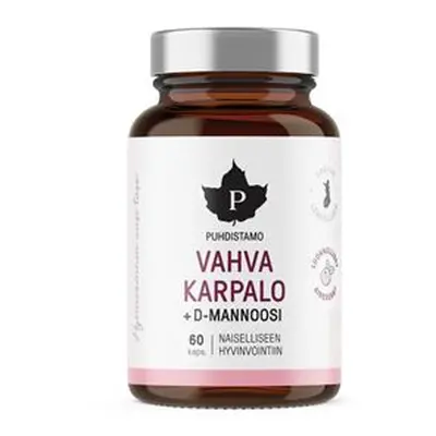 Puhdistamo Strong Cranberry + D-mannose 60 kapslí (Extrakt z brusinek s D-manózou)) - Puhdistamo