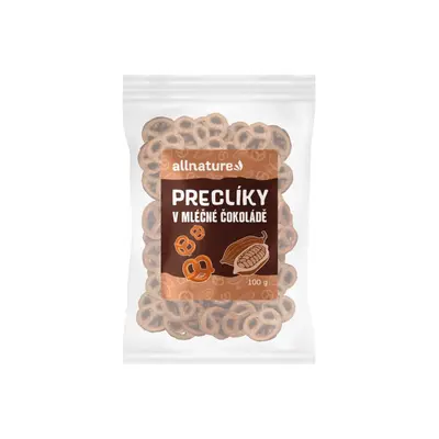 Allnature Preclíky v mléčné čokoládě 100 g - Allnature