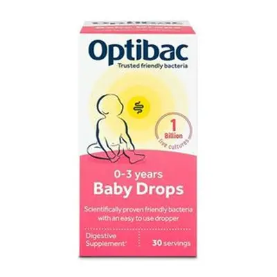 Optibac Baby Drops (Probiotika pro děti v kapkách) 10ml - Optibac