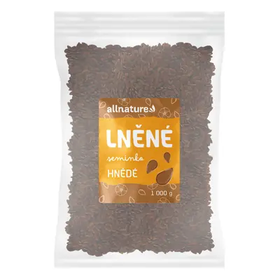 Allnature Lněné semínko hnědé 1000 g - Allnature