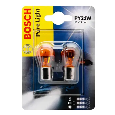 Žárovka 12V 21W PY21W oranž BAU15S Bosch 2 ks Blistr