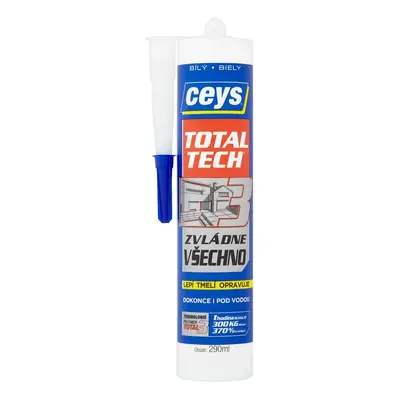 Lepidlo a tmel Ceys Total Tech bílý 290ml