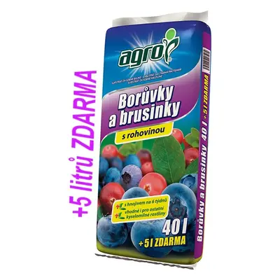 AGRO substrát pro borůvky a brusinky 40 + 5 l zdarma