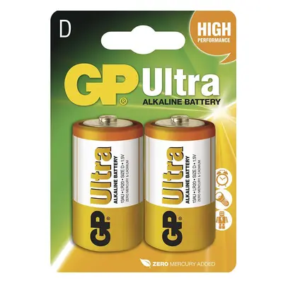 Alkalická baterie GP Ultra D (LR20), 2 ks