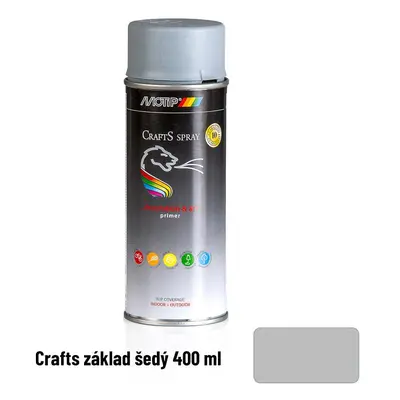 Sprej Crafts základní lak šedá 400ml