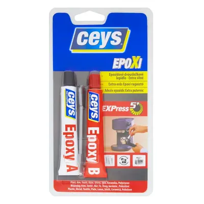 Lepidlo Ceys Epoxidové Express5´ dvousložkové extra silné 2 x 15 ml