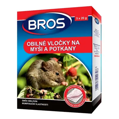 Bros - Obilné vločky na myši, krysy a potkany 5 x 20 g