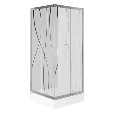 Sprchový kout čtvercový kw kn/tx5b 80 w15 sb glass protect