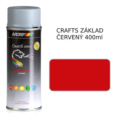 Sprej Crafts základní lak červená 400ml