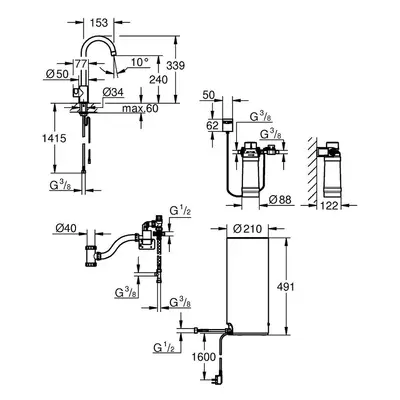 Výpusť s bojlerem stojánková GROHE RED MONO 30080001