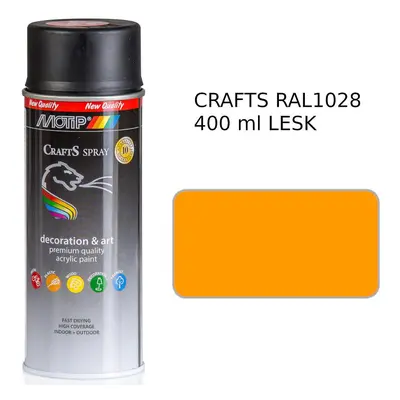 Sprej Crafts žlutá RAL1028 400ml