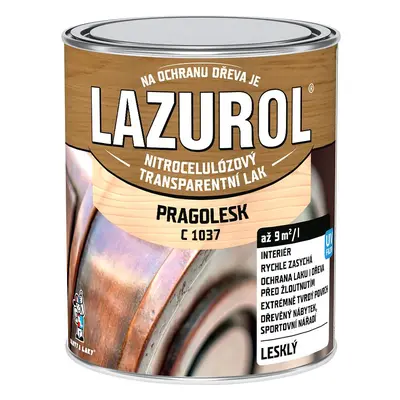 Lazurol Pragolesk nitrocelulózový lak na dřevo 0,75l