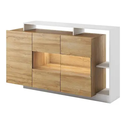 Komoda Alva 155cm Grande Oak/Bílý Mat