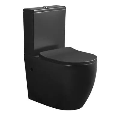 WC kombi bez splachovacího kruhu LVP1838 Vera Black