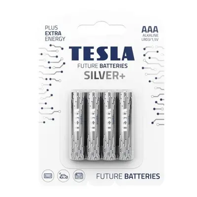 Baterie Tesla AAA LR03 Silver+ 4 ks