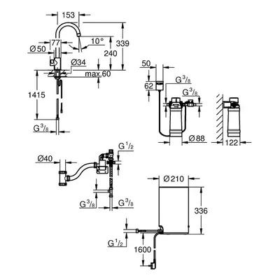 Výpusť s bojlerem stojánková GROHE RED MONO 30085001