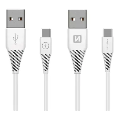 Kabel datový Swissten USB / USB-C 3.1 1.5 m bílý (7MM)