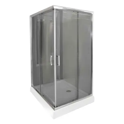 Sprchový kout čtvercový KN/TX5B 80/100 GY SB Glass protect