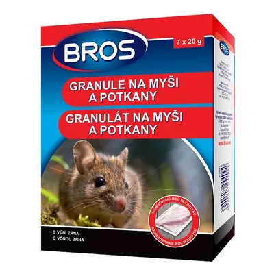 Bros - Granule na myši, krysy a potkany 7 x 20 g