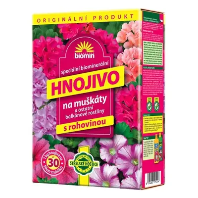 Hnojivo na muškáty a jiné balkónové rostliny s rohovinou 1 kg