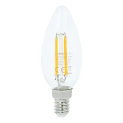 LED žárovka filament retro svíčka 6W E14 2700K 806LM