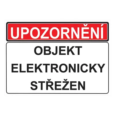 Objekt elektronicky strezen 210x148mm