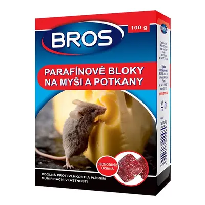 Bros - Parafinové bloky na myši, krysy a potkany 100 g