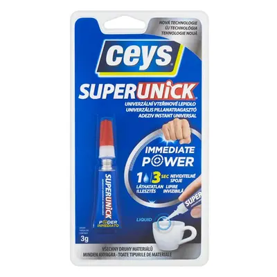 Univerzální lepidlo vteřinové Ceys SuperUnick Immediate Power 3 g