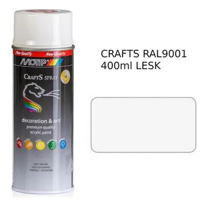 Sprej Crafts krémová lesk RAL9001 400ml