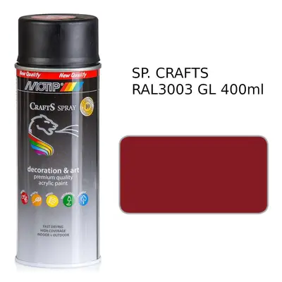 Sprej Crafts červená RAL3003 400ml