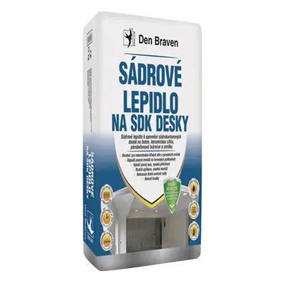 Sádrové lepidlo na SDK desky Den Braven 20 kg