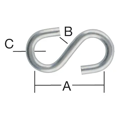 S-hák 23,5 x 4 x 3 mm zn 12 ks