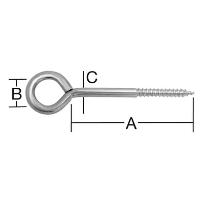 Šroub s okem 80 x 22 x 7,8 zn 2 ks