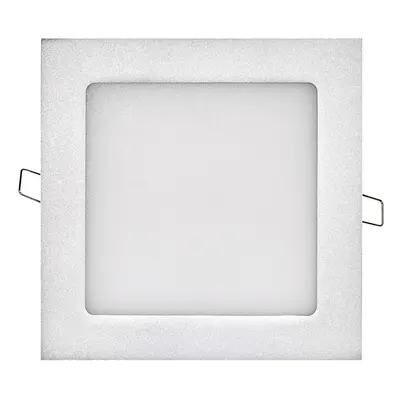 LED podhledové svítidlo PROFI stříbrné, 17 x 17 cm, 12,5 W, neutrální bílá