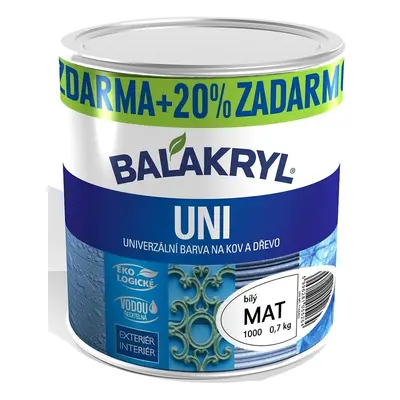 Balakryl uni mat 0,7kg+20% bílá