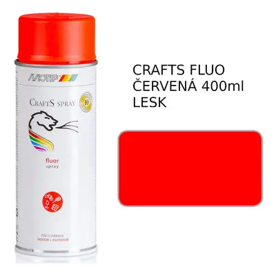 Sprej Crafts fluorescenční červená 400ml