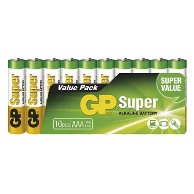 Alkalická baterie GP Super AAA (LR03), 10 ks