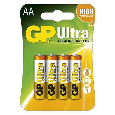 Alkalická baterie GP Ultra AA (LR6), 4 ks