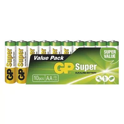 Alkalická baterie GP Super AA (LR6), 10 ks