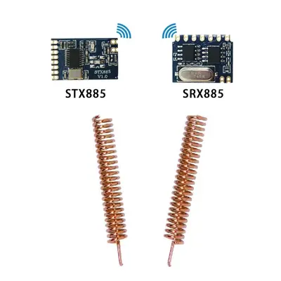 NiceRF 433MHz vysílač STX885 + příjimač SRX885 + 2x anténa - Set čtyř kusů