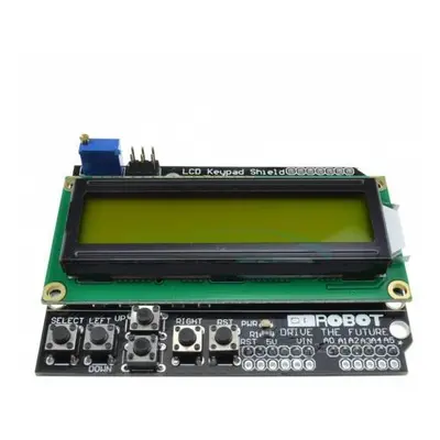 LCD shield pro Arduino UNO - Žluté podsvícení