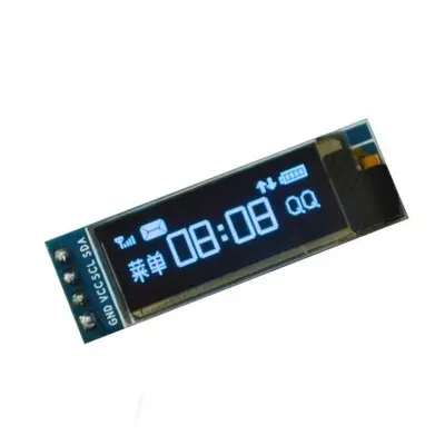 IIC I2C OLED displej pro IOT Arduino Raspbery 0.91" - Modrý, 128 x 32 3,3V 5V