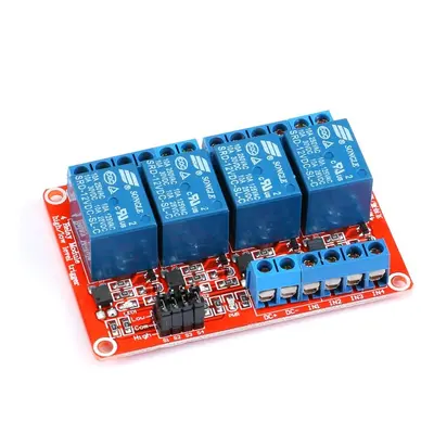 Modul relé DC 12V - 4 kanály s úrovňovým spínačem