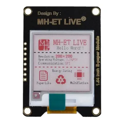 MH-ET LIVE 1,54" 200 x 200 E-Paper displej HAT - 3 barvy