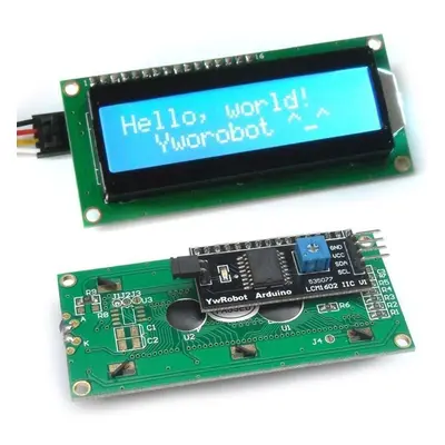 IIC I2C displej LCD 1602, 16 x 2 LCD znaků - Modrý modul